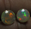 8mm -The Most Best High Quality in The World - Ethiopian Opal - Super Sparkle Faceted Cut Stone Every Pcs Have Amazing Full Flashy Multy Fire - 2pcs